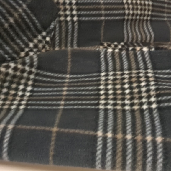 Thread and supply fleece button down women's charcoal BF plaid Small - Picture 6 of 8